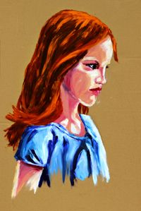 Girl with red hair 750